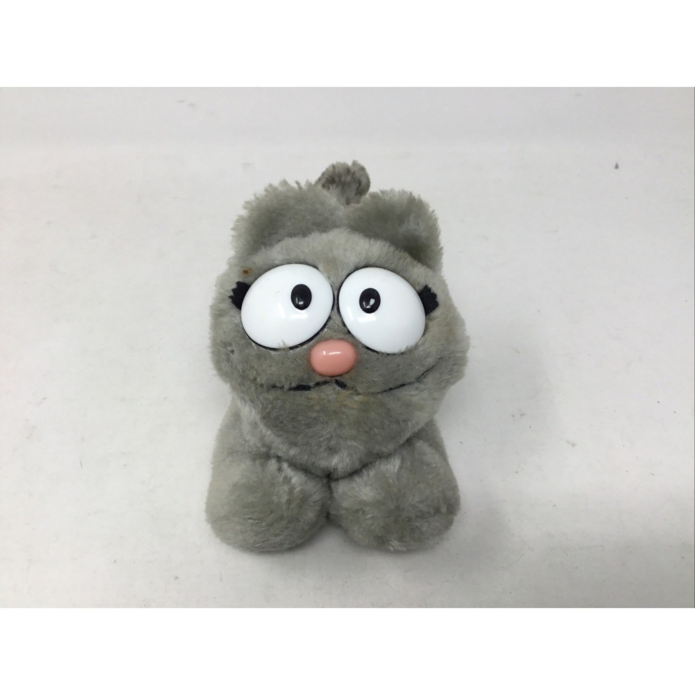 Vintage 1983 Garfield Nermal Laying Down Plush Grey Cat Fun Farm